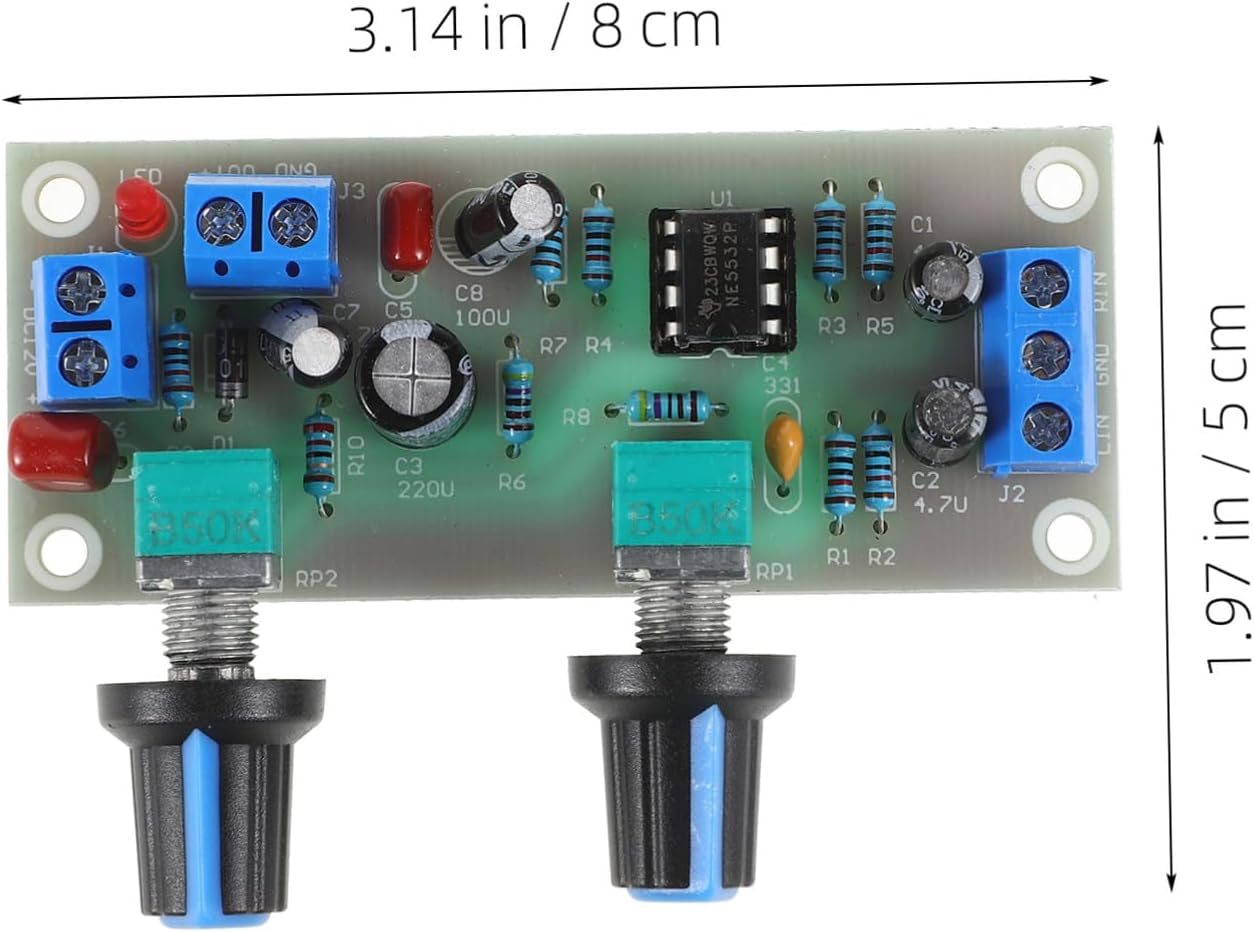 Homoyoyo Low Bass Amplifier Board with Single 10-24V Power Supply, Subwoofer Preamplifier Module, Low Pass Filter for DIY Speaker Audio Systems in Home Theater Random Color image number 4