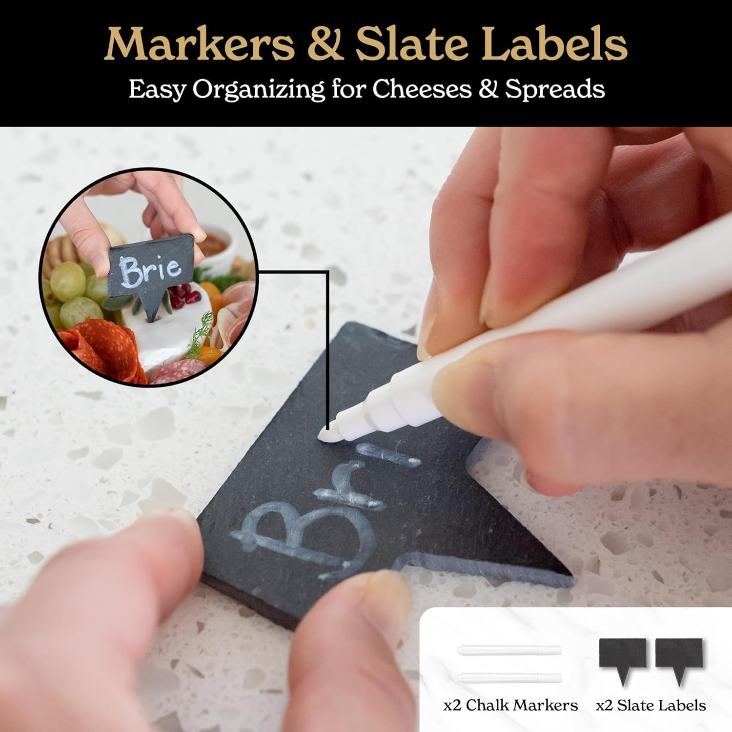 Cheese Board Gift Set: Charcuterie Board Set, Bamboo Cheese Board Set - Unique Mothers Day Gifts for Mom - House Warming Gifts New Home, Wedding Gifts for Couple, Bridal Shower Gift image number 2