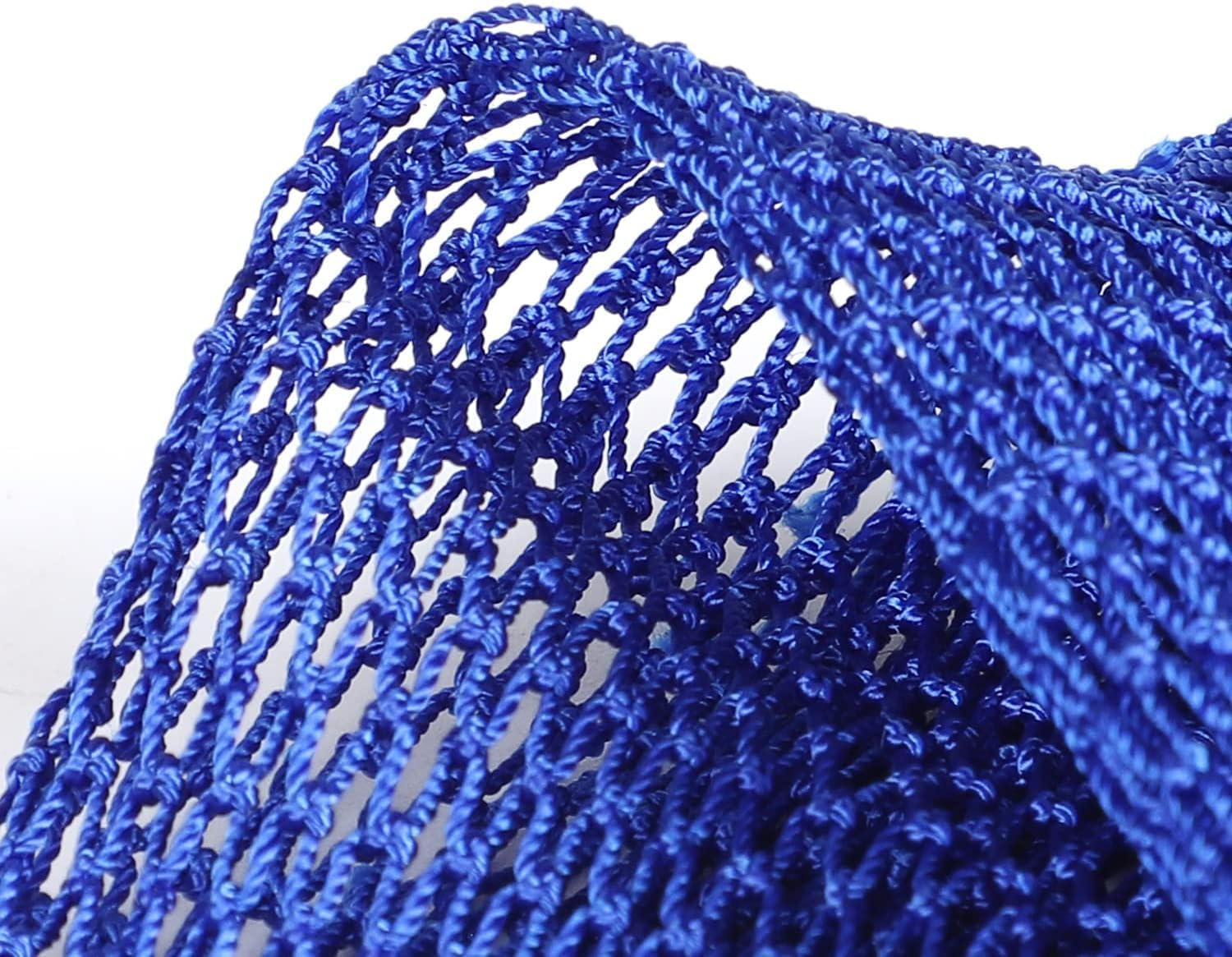 African Exfoliating Net for Body 2Pcs African Shower Sponge Scrubber Authentic Extra-Large Exfoliating Bath Cloth for Back, Legs and Scalp Premium African Bath Sponge for Smooth Skin (Black+Blue,80X30Cm) image number 2