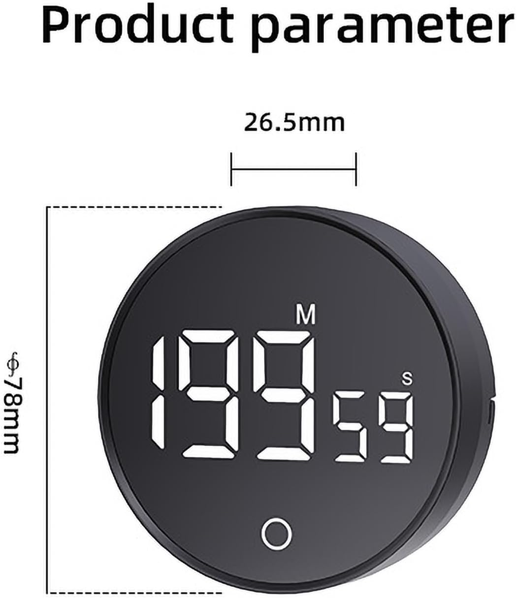 Digital Kitchen Timers with Large LED Display, 199 Minute Countdown Magnetic Countup Timer, for Classroom Cooking Fitness Baking Studying Teaching. image number 4