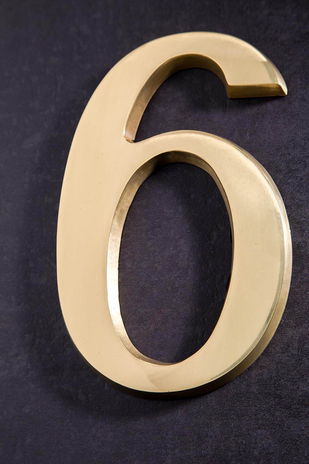 HUBER House Number 6/9 Brass 20 Cm I House Number for Home and Door I House Number XL I House Number Plaque in Elegant Brass 3D Design, Glossy image number 1