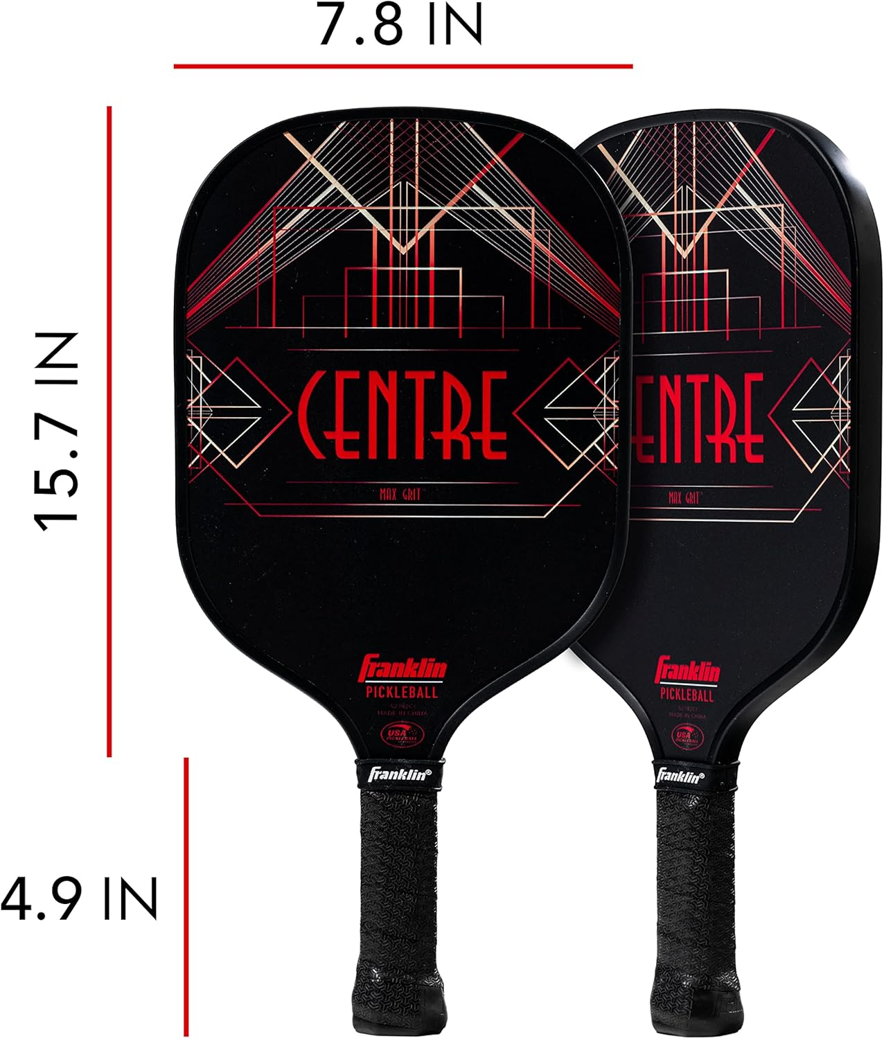 Franklin Sports Pro Pickleball Paddle - Aspen Kern Pro Tournament Pickleball Paddle - USA Pickleball (USAPA) Approved Carbon Fiber Pickleball Racket image number 3