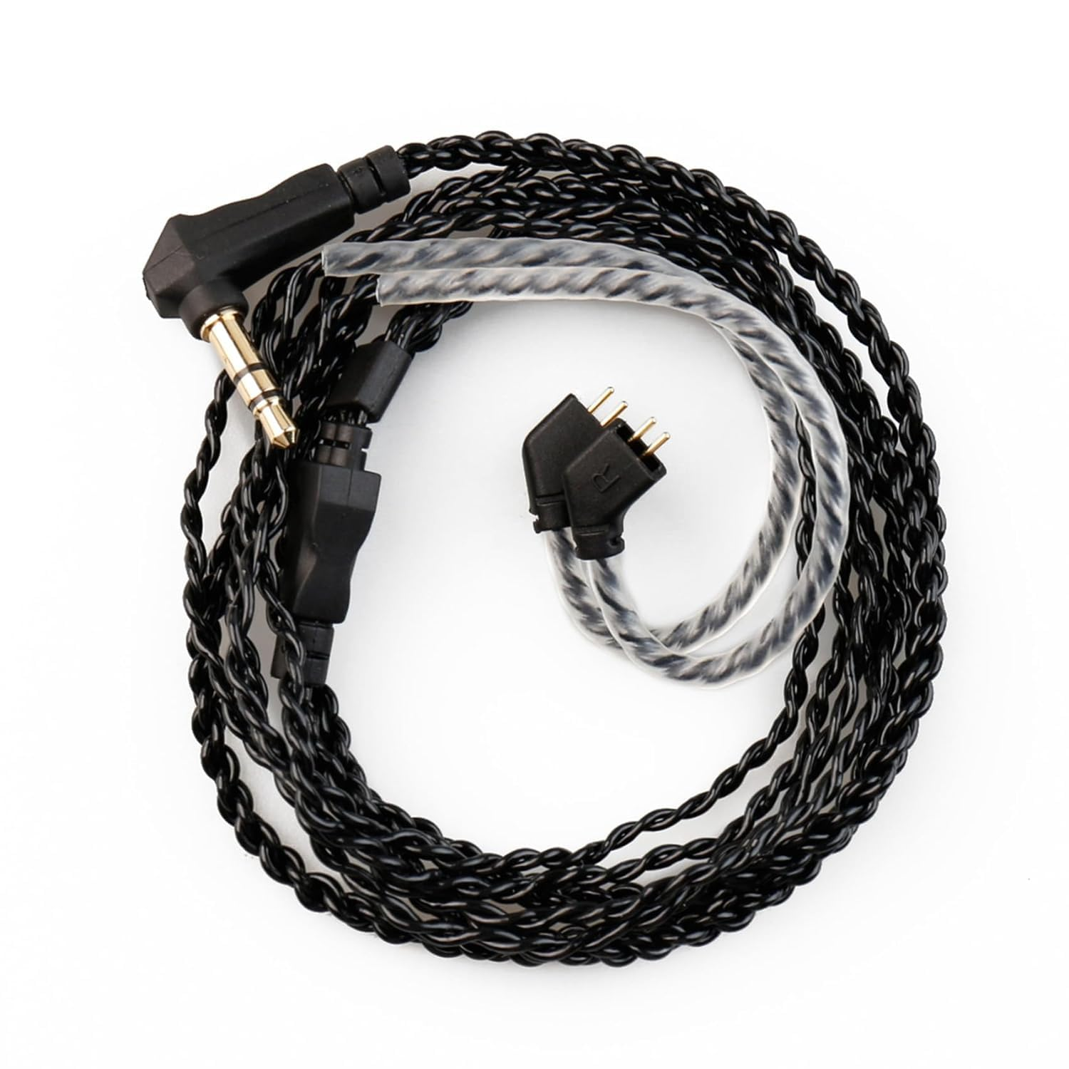 KZ CCA 2PIN IEM Earphone Cable, 4 Core High-Purity Copper Twisted Iems Replacement Cable, Earbud Headphone Replacement Copper Extension Cable for KZ ZST ZSTX EDX ES4 AS10 CCA C10 C16 TRN V80 V90