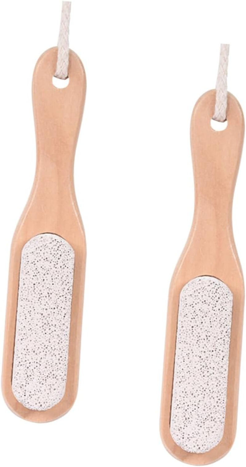 AUTSUPPL 2Pcs Nail Buffer Block Pumice Stone Cleaning Brush Body Exfoliator for Callus Removal image number 3