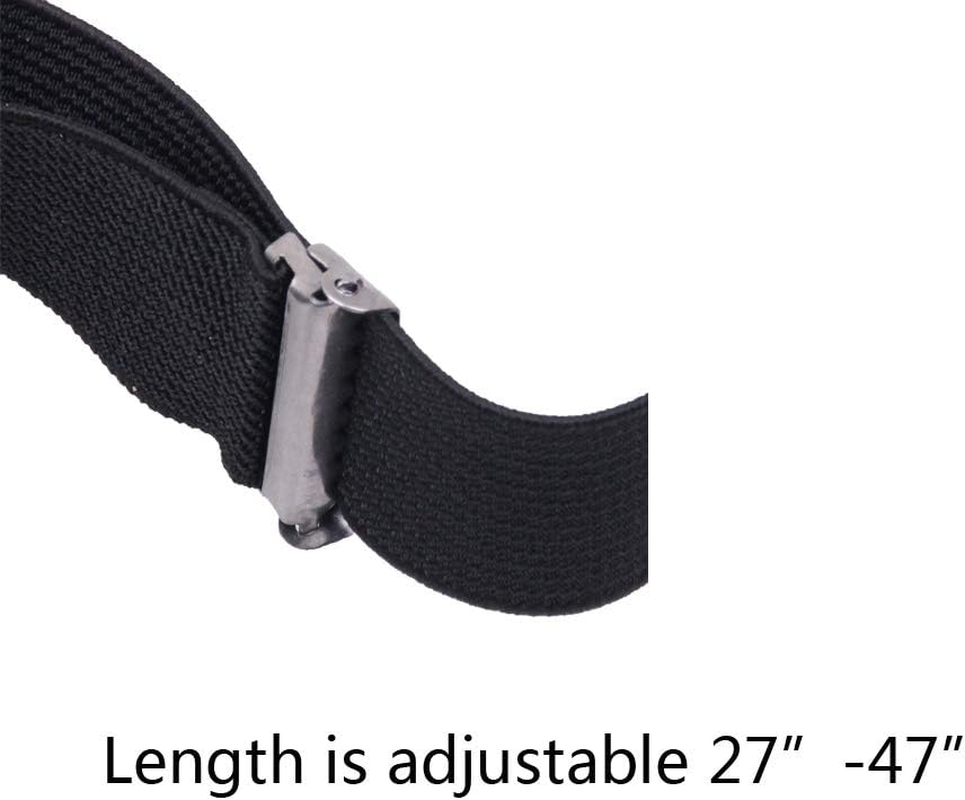 Chiyu-Yang Suspenders Bow Tie for Men and Women - Adjustable Tall Stature Elastic Y Back Style with Strong Metal Clips image number 5