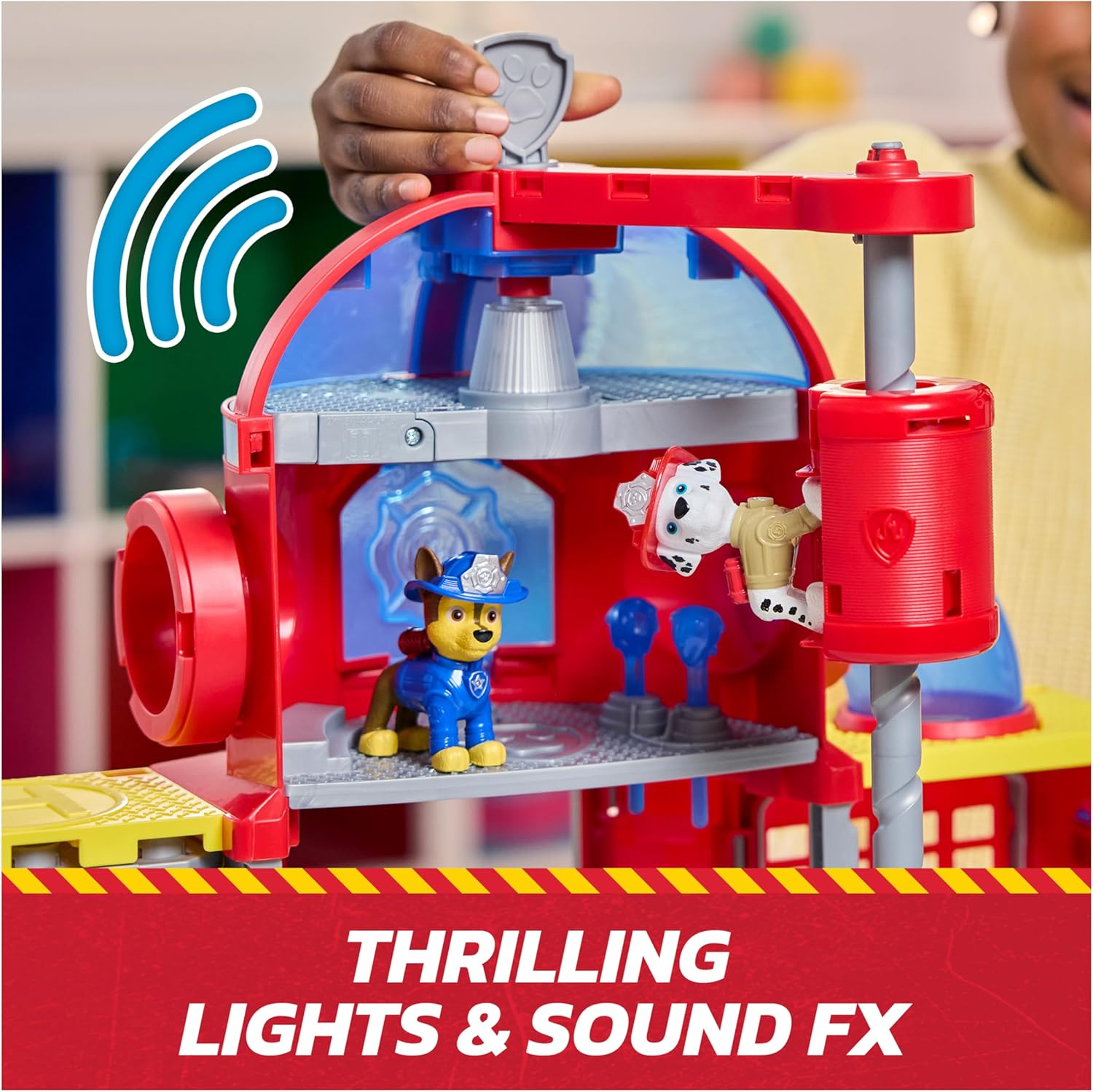 PAW Patrol Fire Rescue Command Center with Marshall Figure, Rescue Fire Truck, Lights, Launcher and Sound Fx, Kids Toys for Boys & Girls Ages 3 and Up image number 1