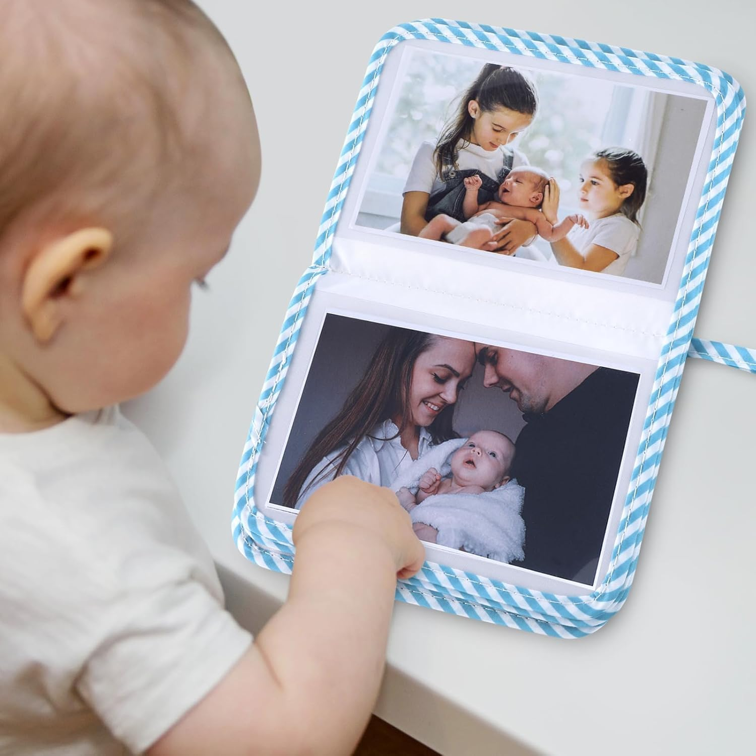 Baby'S My First Family Album Soft Photo Cloth Book Sea World My First Book of Photos Baby Memory Album Gift Holds 4X6 Pictures for Babies Newborn Toddler & Kids Girls Baby Shower image number 1