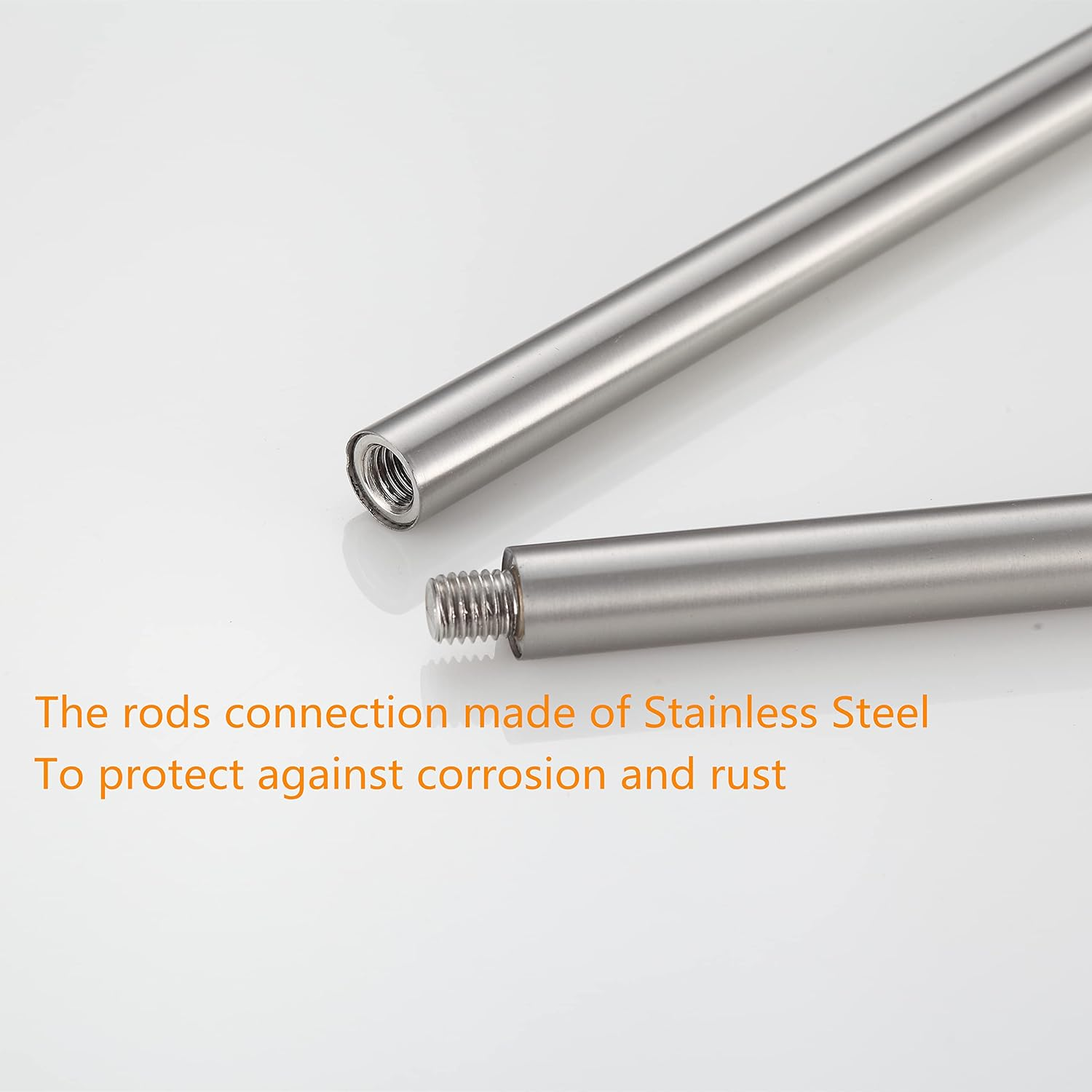 BGL Bathroom Accessory Set, Brushed Nickel Adjustable Expandable Towel Bar 4-Piece Bathroom Hardware Set Wall Mounted - 8 Pcs Orb image number 6