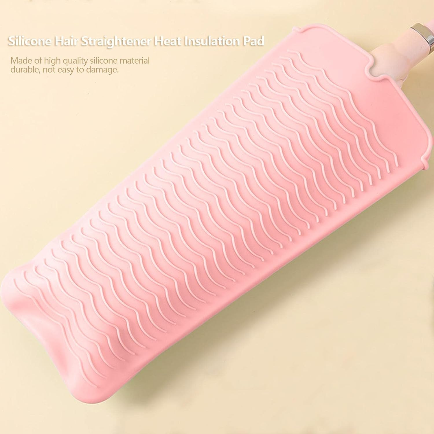 Heat Resistant Straightener Pad | Travel Hair Straightener Mat | Portable Heat Resistant Silicone Mat for Hair Styling Tools, Flat Irons and Curling Irons Pochy image number 6