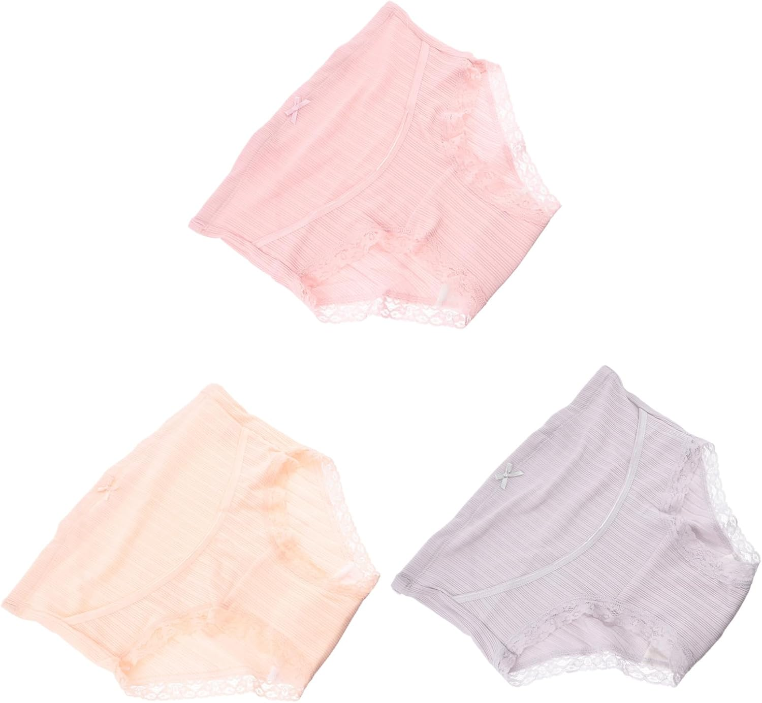 Healeved 3Pcs Cotton Maternity High Waist Underwear Belly Support Panties for Pregnant Women Summer Comfortable image number 1