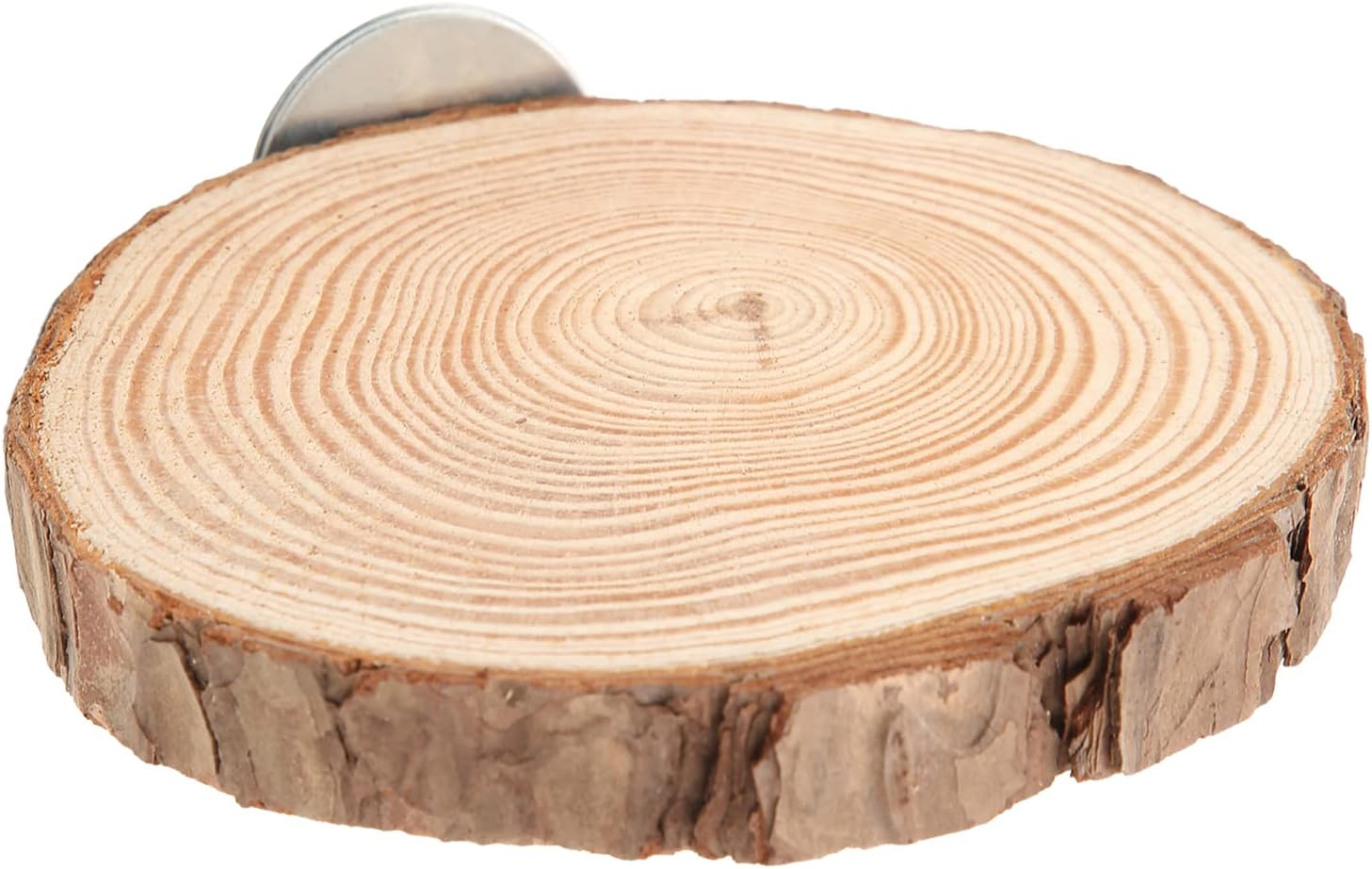 Round Wooden Stand Perch, Platform Bird Stand for Small Animals Budgie Conure Parakeet Cockatiel Lovebird Gerbil Rat Chinchilla Easy Install and Clean Lightweight (5-6)