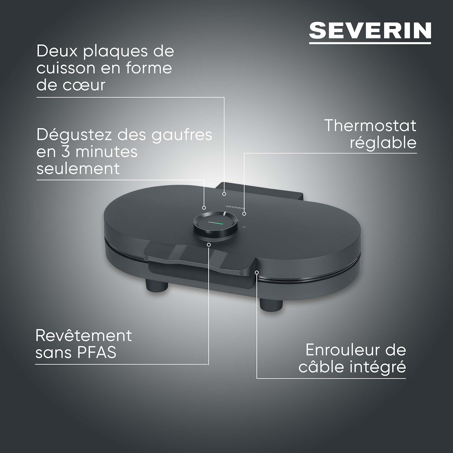 Severin Hair Dryer S-Style Speed Pro, Powerful and Durable, with Ion Technology, Diffuser and Concentrator, 2000W, Anthracite, Ht 0171 image number 6