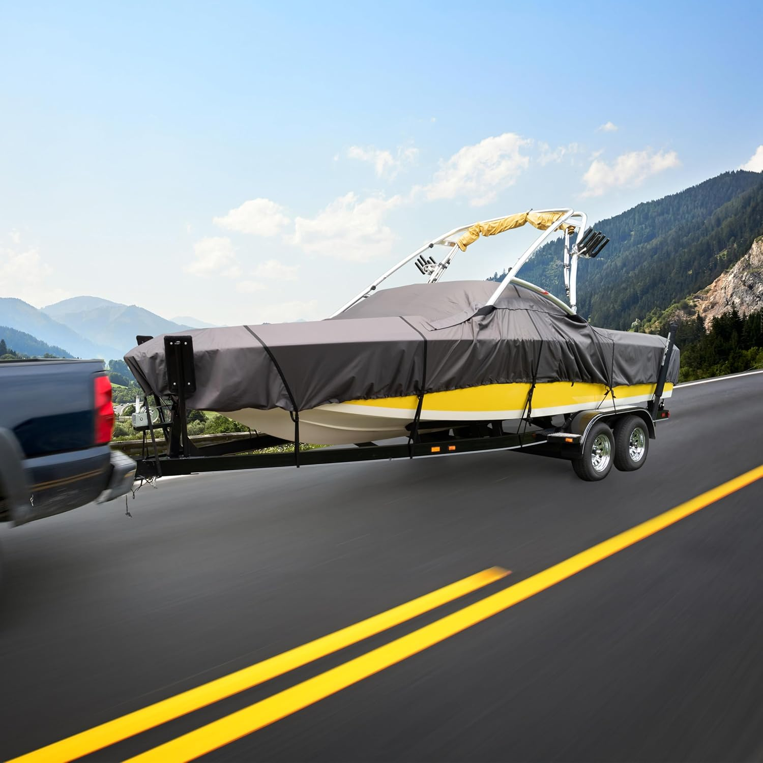 Classic Accessories Stormpro Ski & Wakeboard Tower Boat Cover, Fits Boats 20-22 Ft Long, Beam Width to 106 in Wide image number 5