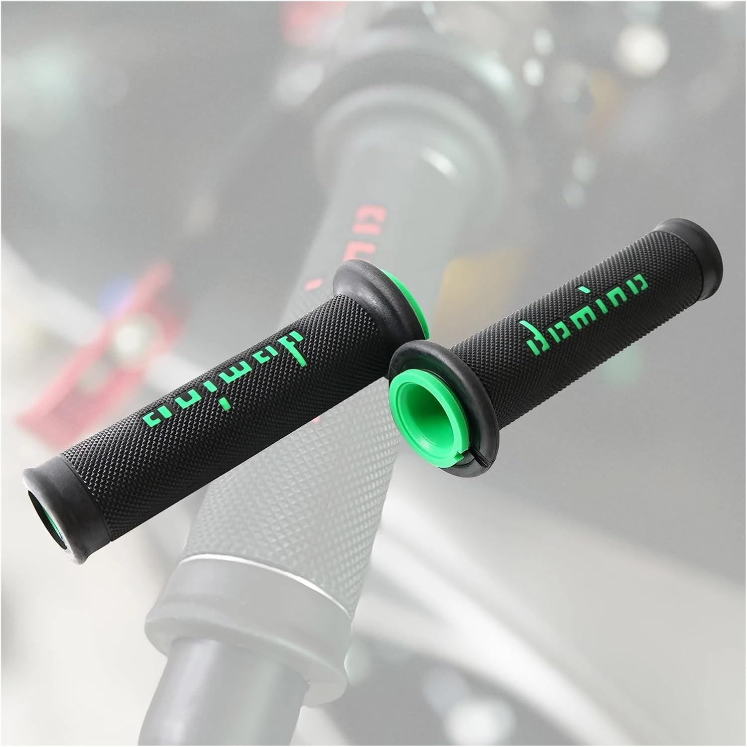 Jiningfushengdianzi Motorcycle Domino Handle Grips Compatible with Kawasaki Ninja 125/250/250R/250SL/300/400/636/650/1000SX ZX6R ZX10R ZX4R ZX25R