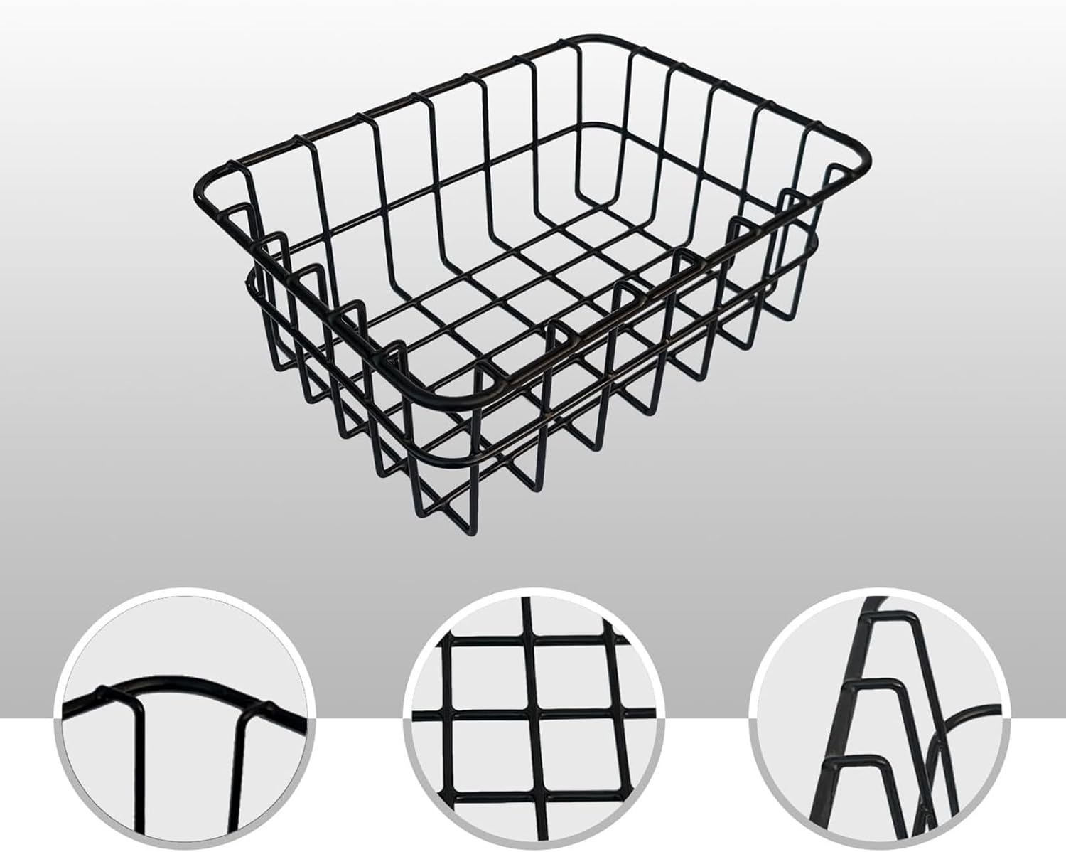 Freezer Baskets | Vertical Metal Container | Storage Baskets for Kitchen Pantry and Refrigerator | Vegetable Fruits Drinks Food Beer Picnic Outdoor Camping BBQ Kitchen image number 6