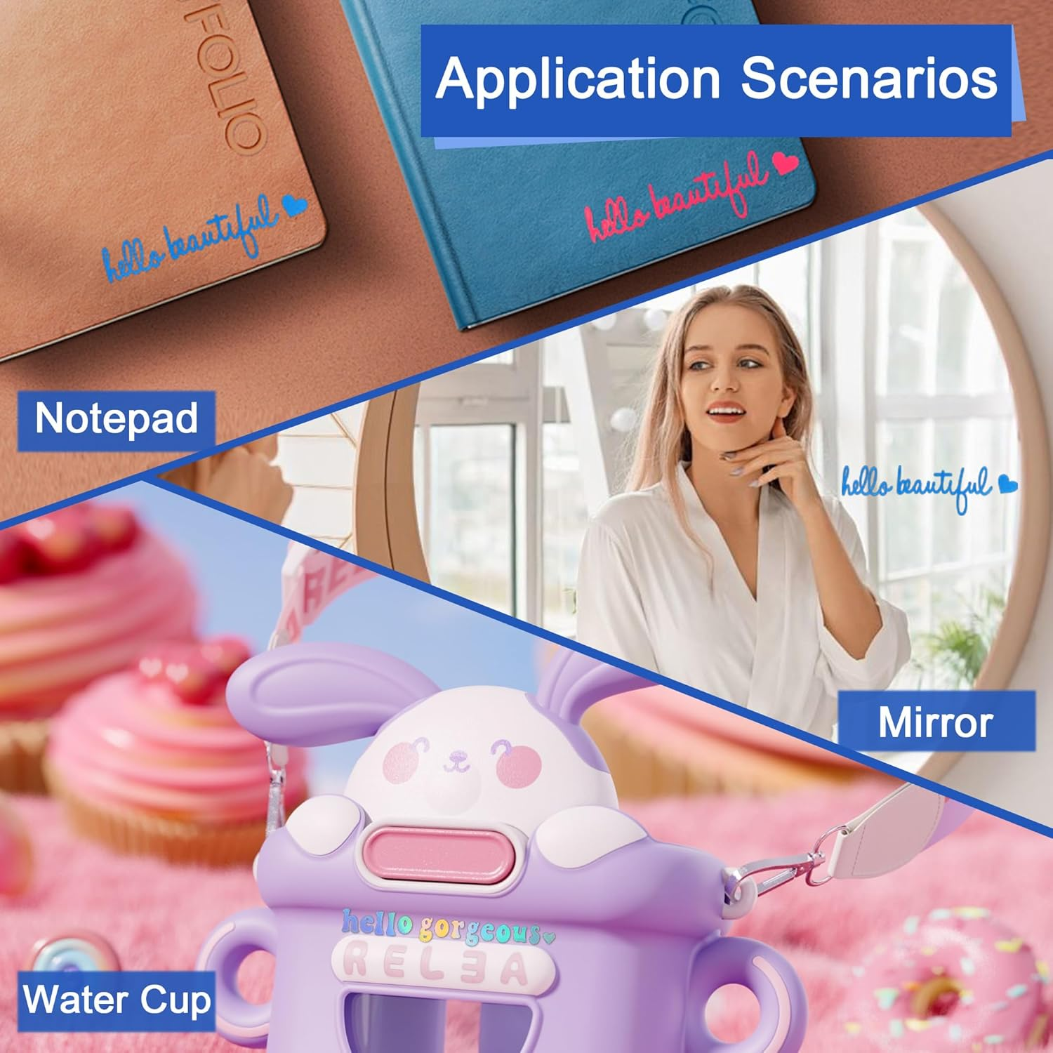 10 Pcs Rearview Mirror Decal, Funny Car Decals for Women, Rear View Mirror Sticker, Affirmation Vinyl Car Stickers and Decals, Car Window Decals Car Decoration Accessories (10 Pcs) image number 3