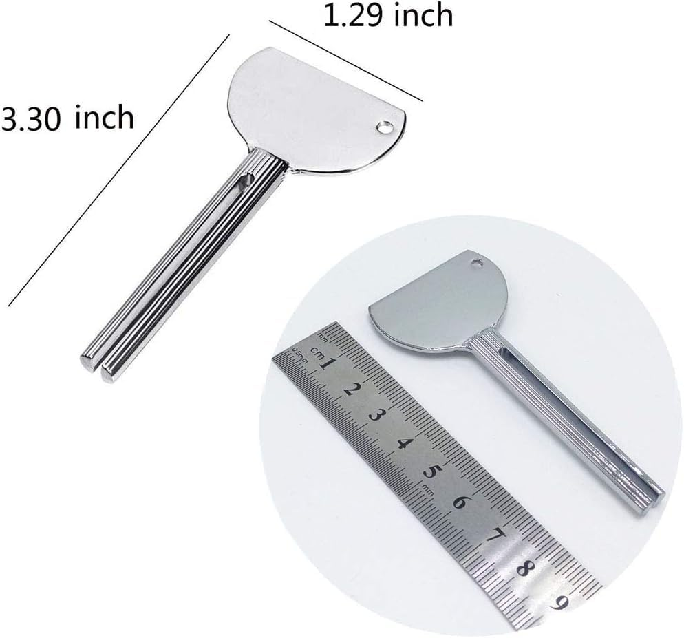Metal Tube Squeezer Key Stainless Steel Toothpaste Roller,4Pcs Stainless Steel Toothpaste Squeezer Tube Roller Key,Metal Toothpaste Squeezer Tube Squeezer Key Squeezer Roller,Metal Toothpaste Squeezer image number 5