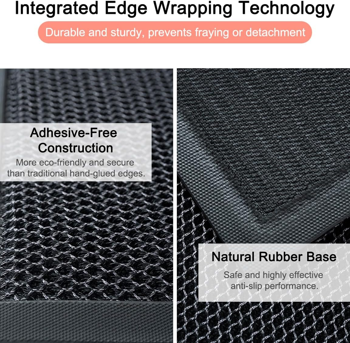 Front Door Mat outside Entrance 90X60Cm &ndash; Heavy Duty Sturdy High Elastic Muddy Mats for Indoor Outdoor, 9Mm Thick Hollow Design, Waterproof Non-Slip Rubber Mat for Entryway, Balcony, Porch image number 4