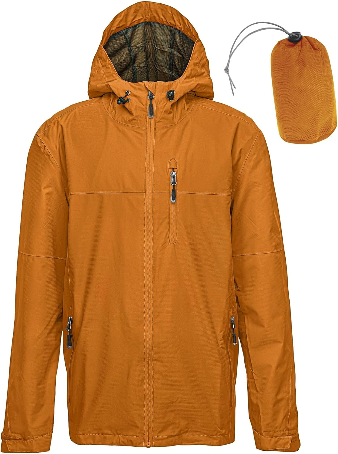 33,000Ft Men'S Outdoor Waterproof Jackets Packable Windbreaker Lightweight Quick Dry Raincoat Outdoor Jacket for Cycling Camping image number 2