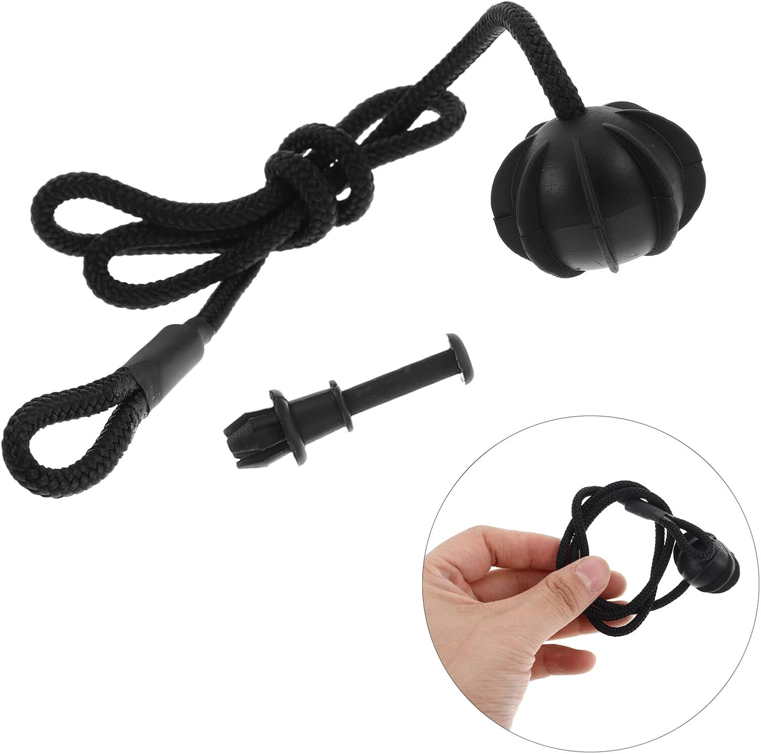 MAGICLULU 2 Sets Car Parcel Shelf String with Nylon Hooks Rear Trunk Bungee Cord Replacement for Space Optimization and Secure Storage Black Car Accessories for Tidy Boot Organization image number 1