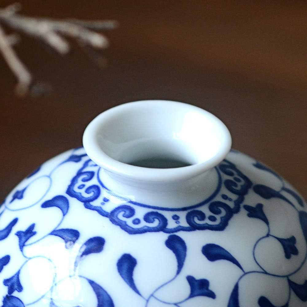 Set of 3 Small Blue & White Porcelain Vases, Fambe Glaze Porcelain Vases Set of 3, Classic Ceramic Flower Vases for Home D&eacute;cor - Blue  White Porcelain Set image number 2