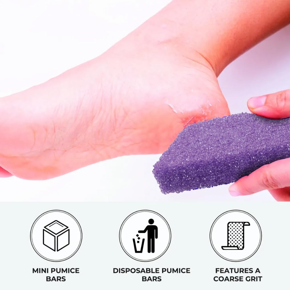 Forpro Professional Collection Super Duper Mini Pumice Bars, Disposable Pumice Bars, Coarse Grit, 3&rdquo; L X 2&rdquo; W, Purple, 40-Count image number 2