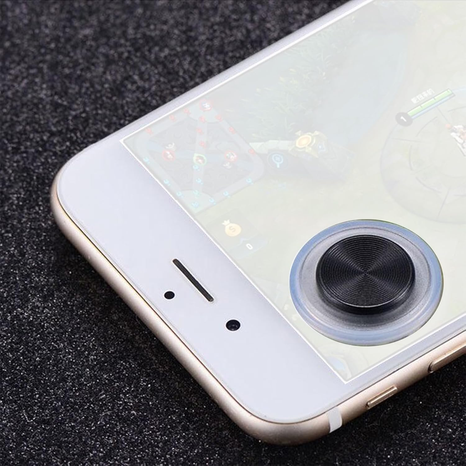 JANGJANG Mobile Joystick Game Controller, 2 Pack, Touchscreen Gaming Pad for Iphone, Ipad, Android Phones/Tablets, with Small Storage Case, Black & White image number 3