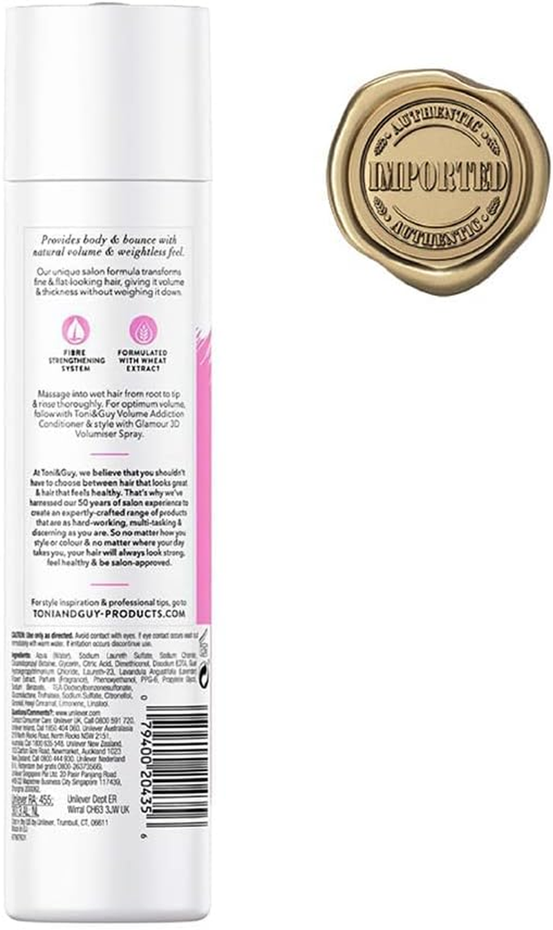 Toni & Guy Volume Addiction Shampoo for Fine Hair, 250Ml image number 1