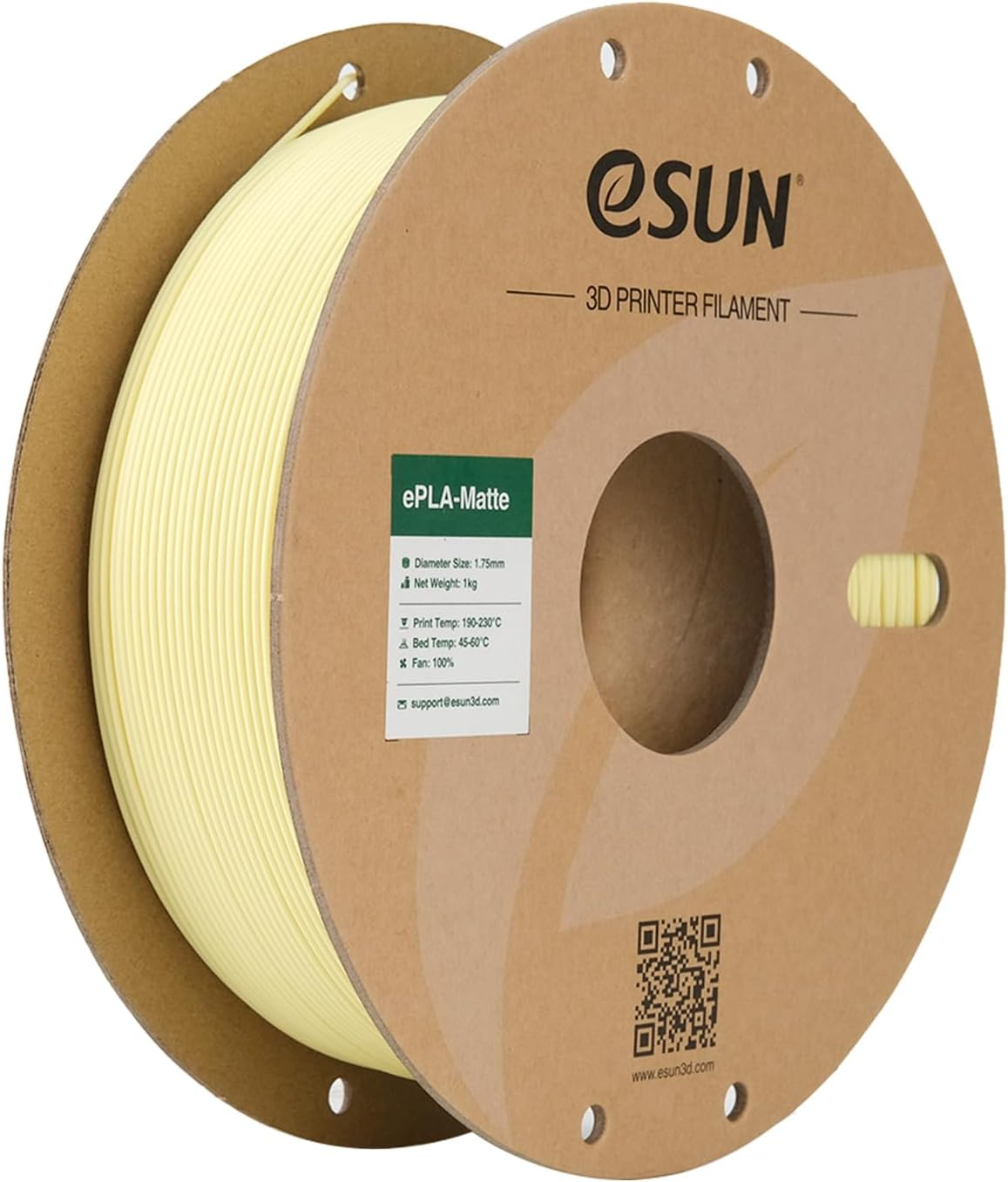 Esun Upgraded Matte PLA Filament 1.75Mm, 1KG Spool (2.2 LBS) 3D Printing Filament for 3D Printers, Almond Yellow image number 4