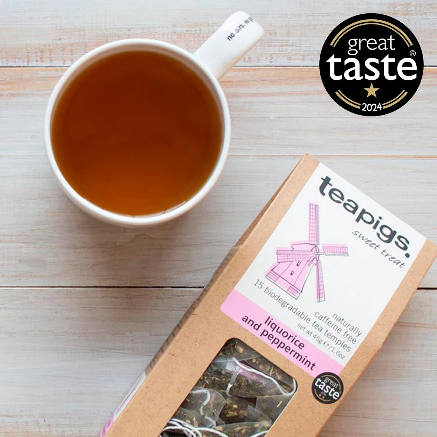 Teapigs Liquorice and Mint Tea 50 Biodegradable Tea Bags image number 6
