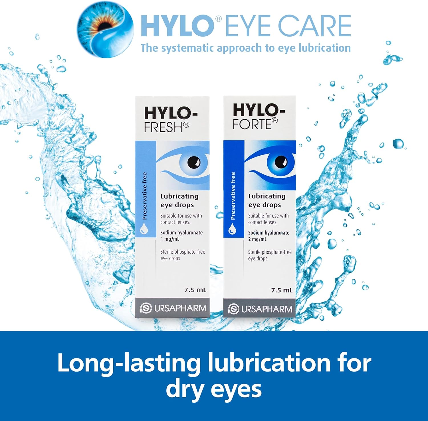 Hylo-Forte Eye Drops - Thick Dry Eye Drops for Severe Dry Eye Treatment. Suitable Post Operative and Contact Lenses Use. Long Lasting Preservative Free, 7.5 Ml image number 2
