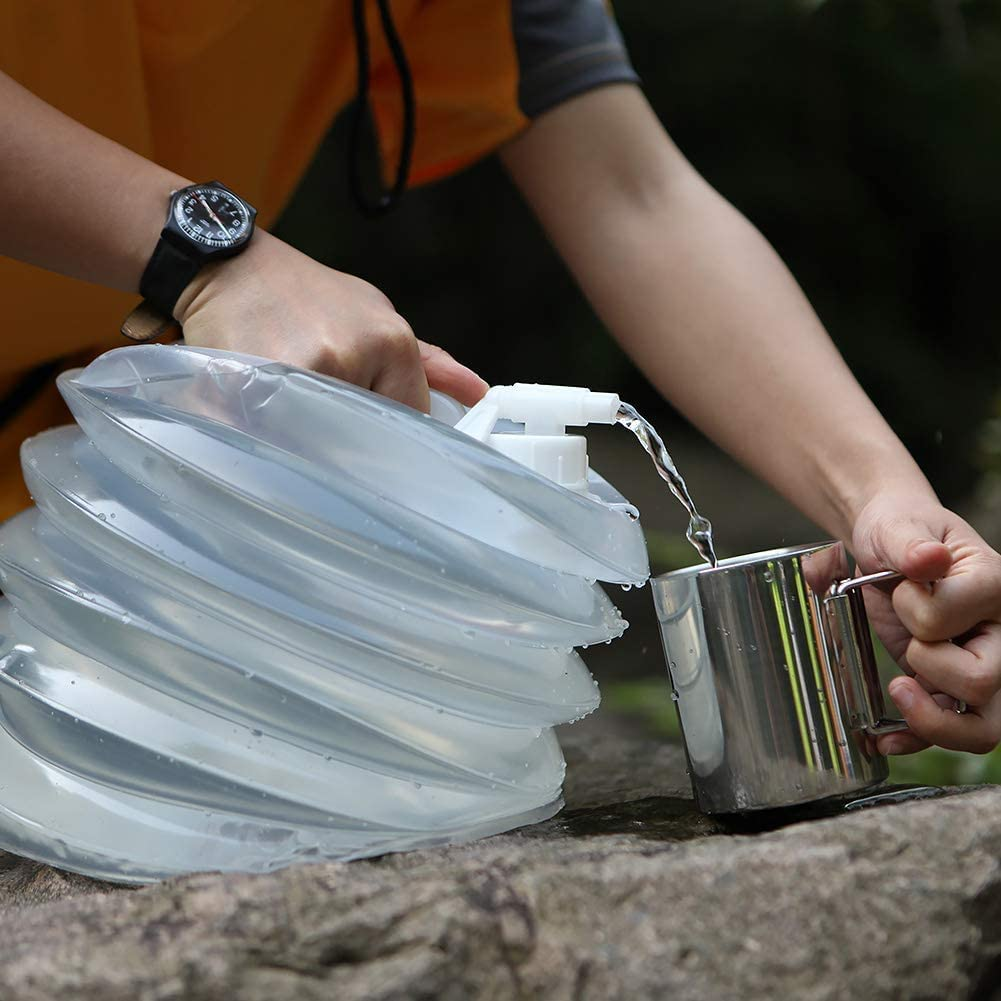 Collapsible Water Container,Portable Water Container Storage Carrier Bag,Collapsible Emergency Water Jug Container Bag,Camping Water Storage Camp Water Jug Carrier Jug for Outdoor Hiking,2.6Gal(10L) image number 3