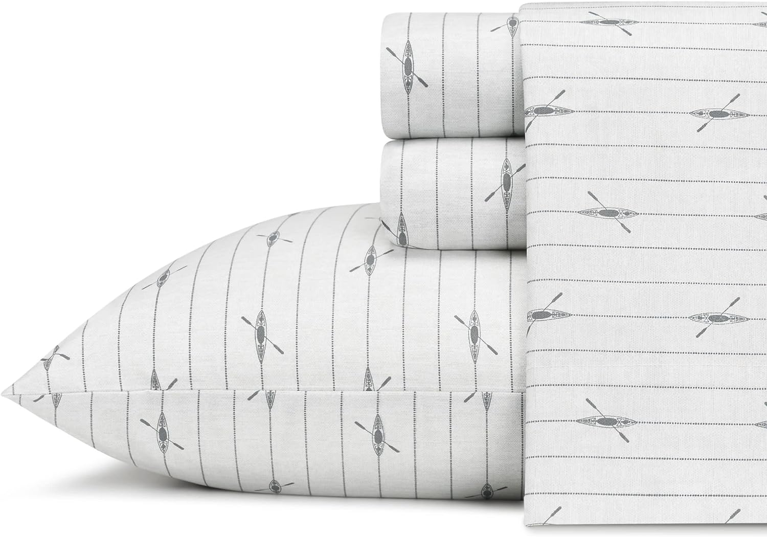 Eddie Bauer - Twin XL Sheets, Cotton Percale Bedding Set, Crisp & Cool Home Decor (Campout Dark Blue, Twin XL)