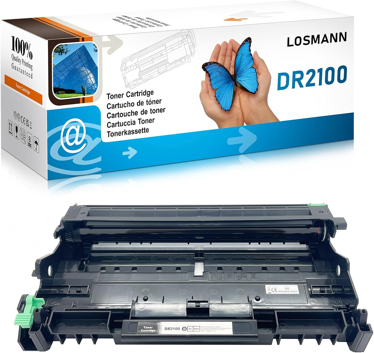LOSMANN 1X Drum Compatible with Brother DR-2100 DR2100 for Brother DCP-7030 DCP-7040 DCP-7045N HL-2140 HL-2150N HL-2170 HL-2170W MFC-7320 MFC-7340 MFC-7440N MFC-7840W