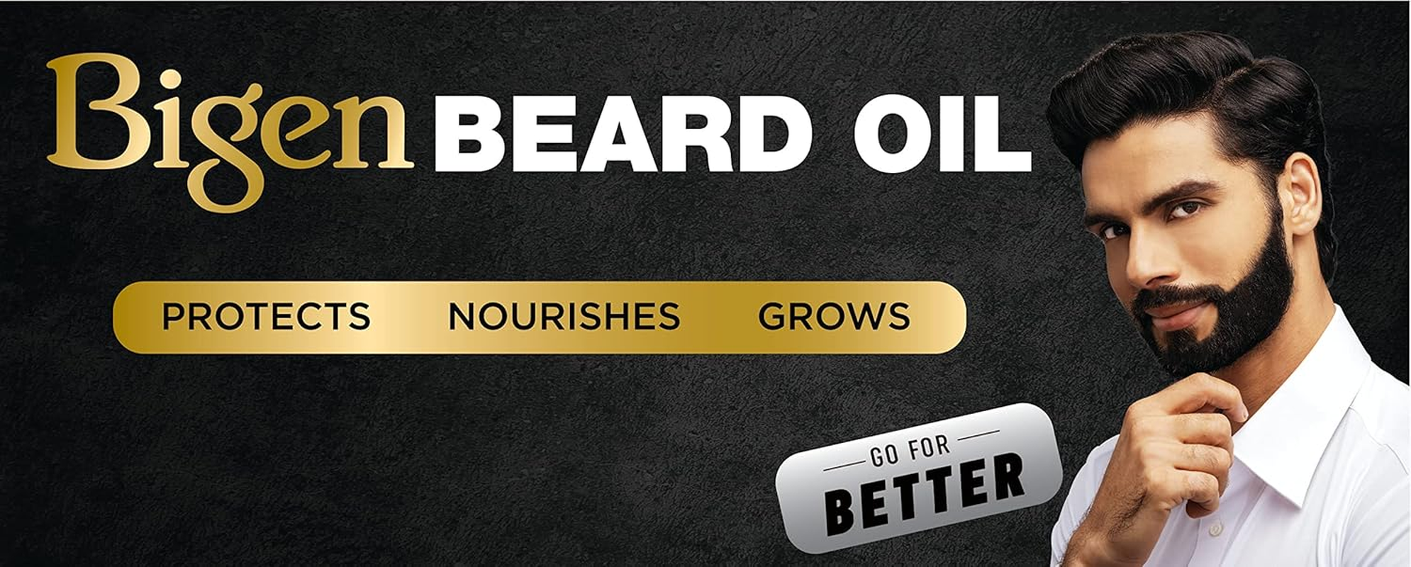 Bigen Beard Growth Oil for Men for Longer & Thicker Beard with Argan & Rose Hip Oil, Boosts Hair Growth, Shining, Smooth & Even Beard, Protects Colour, Nourishes & Keeps Hair Soft, 30Ml