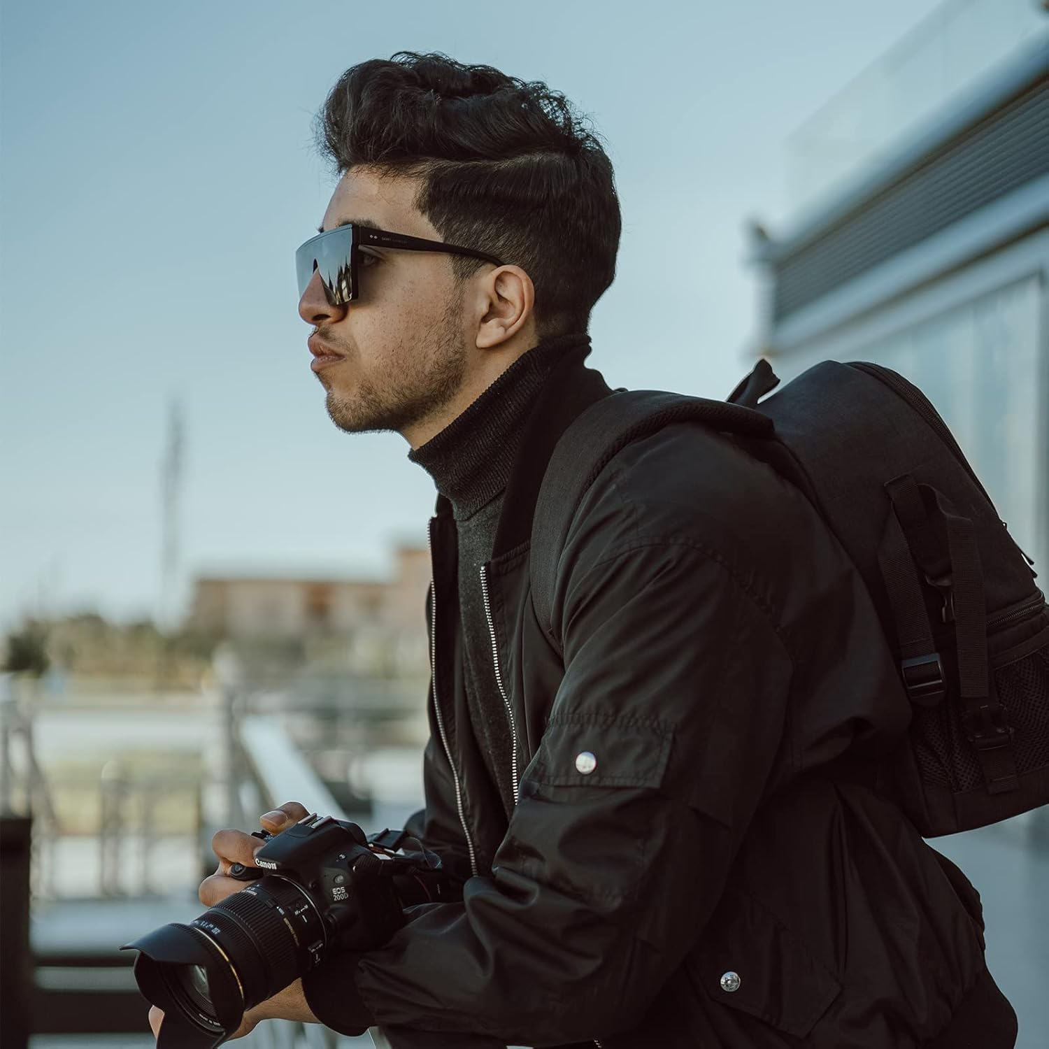 2 Pair Square Flat Top Sunglasses for Women Men, Big Fashion Oversized Rimless Shades Large Mirrored Sunnies image number 5