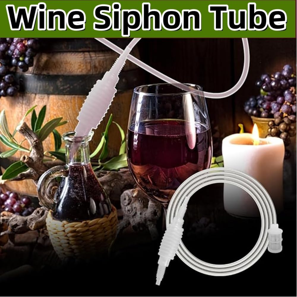Jindizi 2Pcs X 2Metres Hand Syphon Pump with Filter Trap Home Brew Beer Siphon Filter Soft Pipe Hose for Transferring Wine Beer