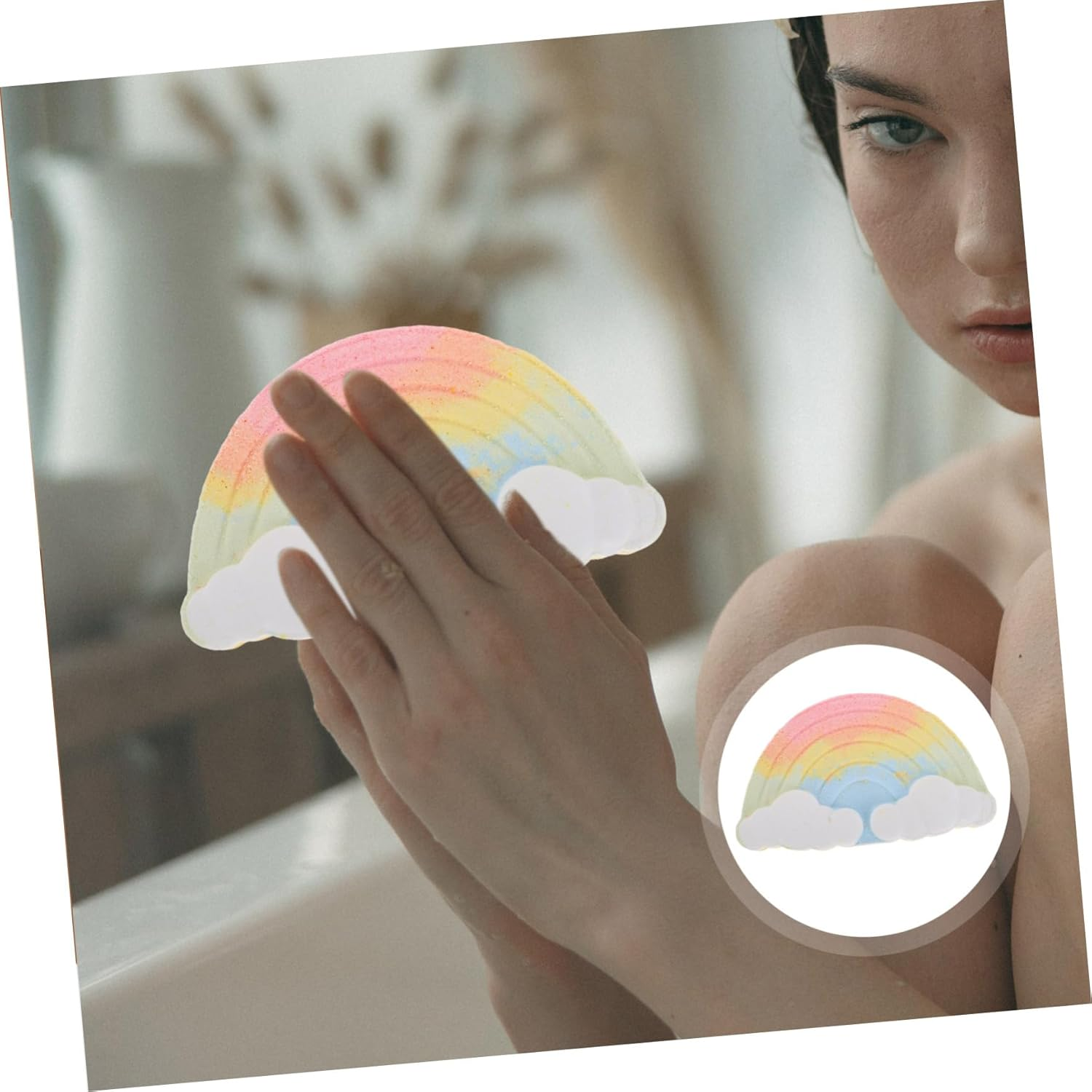 VICASKY Moisturizing Ball Natural Bath Salt Bomb Essential Oils Bomb Relaxing Cloud Salts Spa image number 6