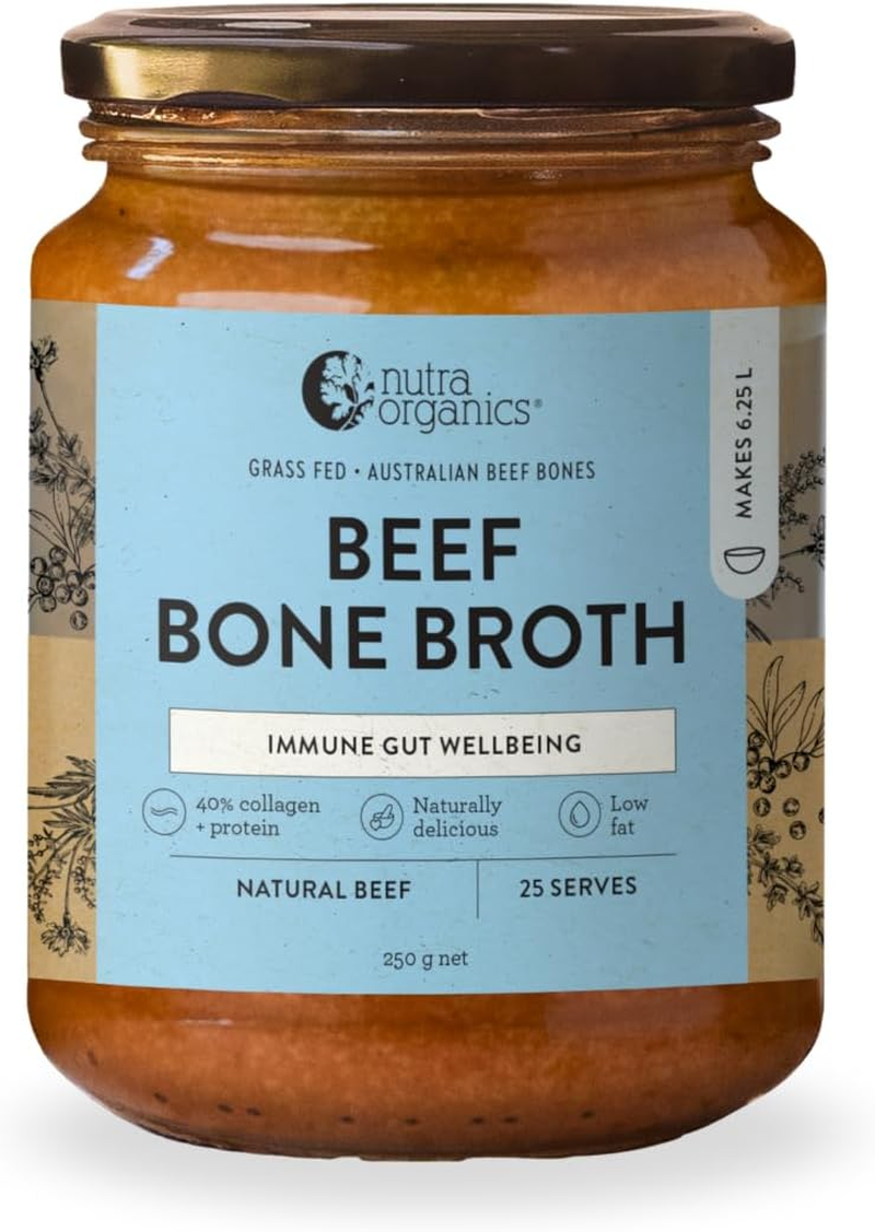 Nutra Organics Beef Bone Broth Concentrate Natural Beef 250G | Packed with Vitamins & Minerals | Soup Base for Stews, Sauces & Gravies (25 Serves) image number 2