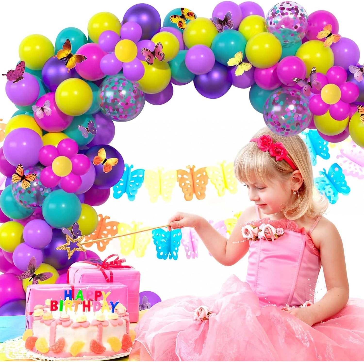 Colorful Balloons Confetti Balloons 50Pcs Purple Pink Balloons Cyan Balloons for Birthday Party Indoor Outdoor Decoration. image number 5