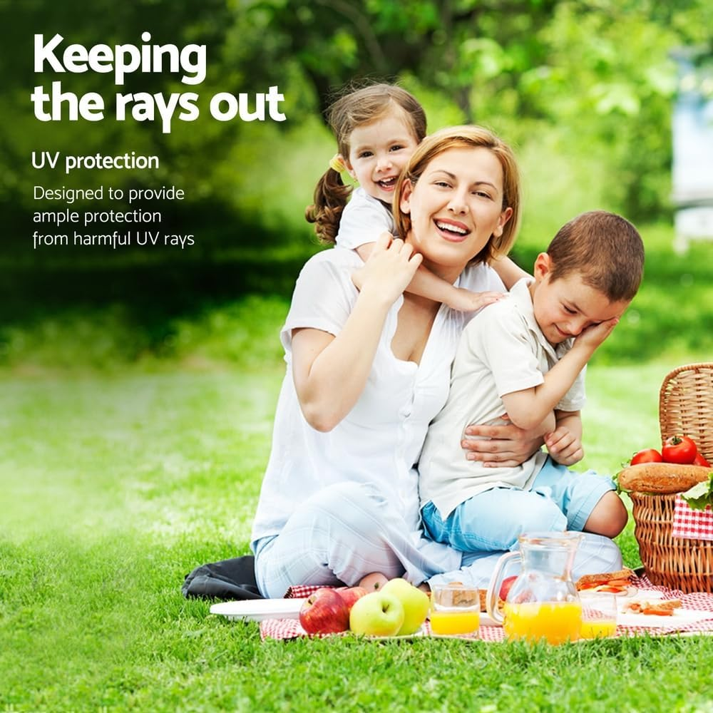 Instahut Gazebo 3X9, Camping Tent Marquee Folding White Gazebos Shade Garden Outdoor Wedding Party Canopy Patio, with Carry Bag and 8 Ropes Water Resistant and UV Coating image number 2