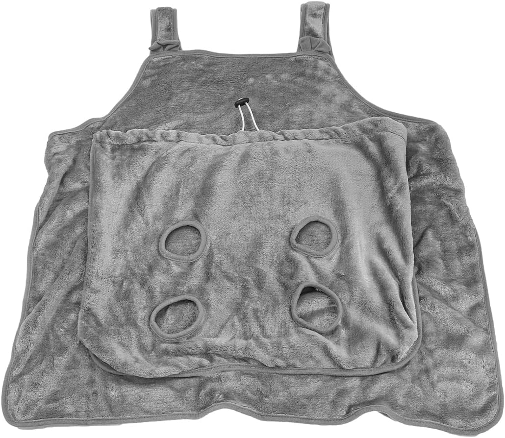 ANCLLO Cat Carrier Apron, Cat Carrier Towel, Cat Companion Carrier, Plush Pet Bag with 4 Holes, Plush Pet Cat Sling (Grey) image number 1