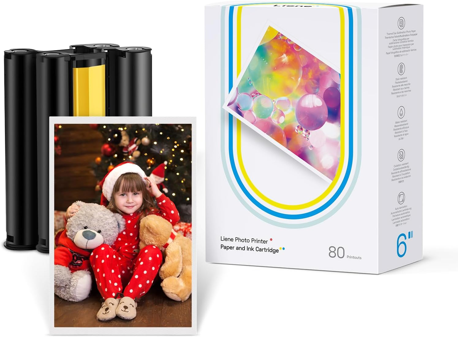 Liene Pearl K100 Photo Printer Smartphone, Portable Instant Print Printer with 50 Zinc Adhesive Paper, Bluetooth 5.0, Compatible with Ios/Android, Small Photo Printer for Iphone (Green) image number 2