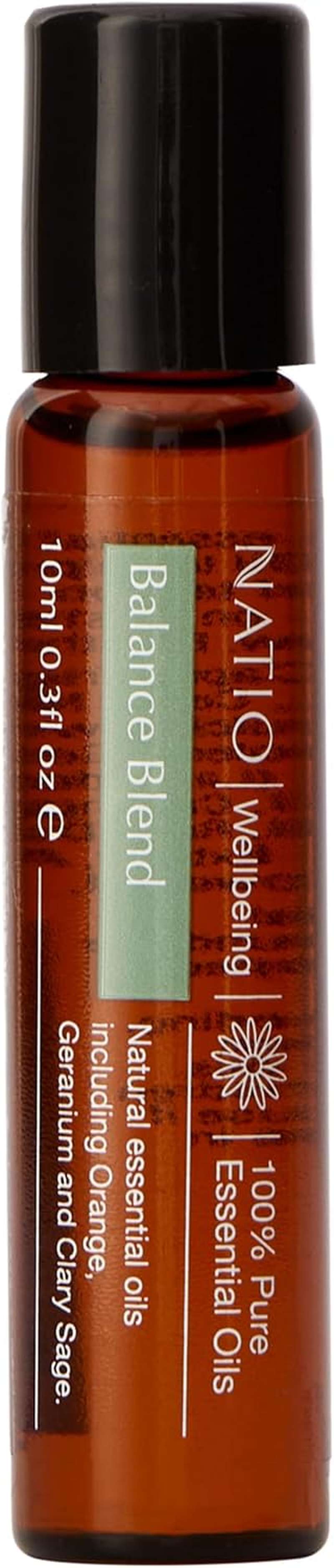 Natio Wellbeing Balance Pure Essential Oil Blend Roll-On 10 Ml - Geranium, Sweet Orange, Lavender, Clary Sage, Ylang Ylang, Roman Chamomile, Rose & Coconut - Roll on Essential Oil for Clarity & Energy - Travel Sized Essential Oil - Vegan & Made in Australia image number 3