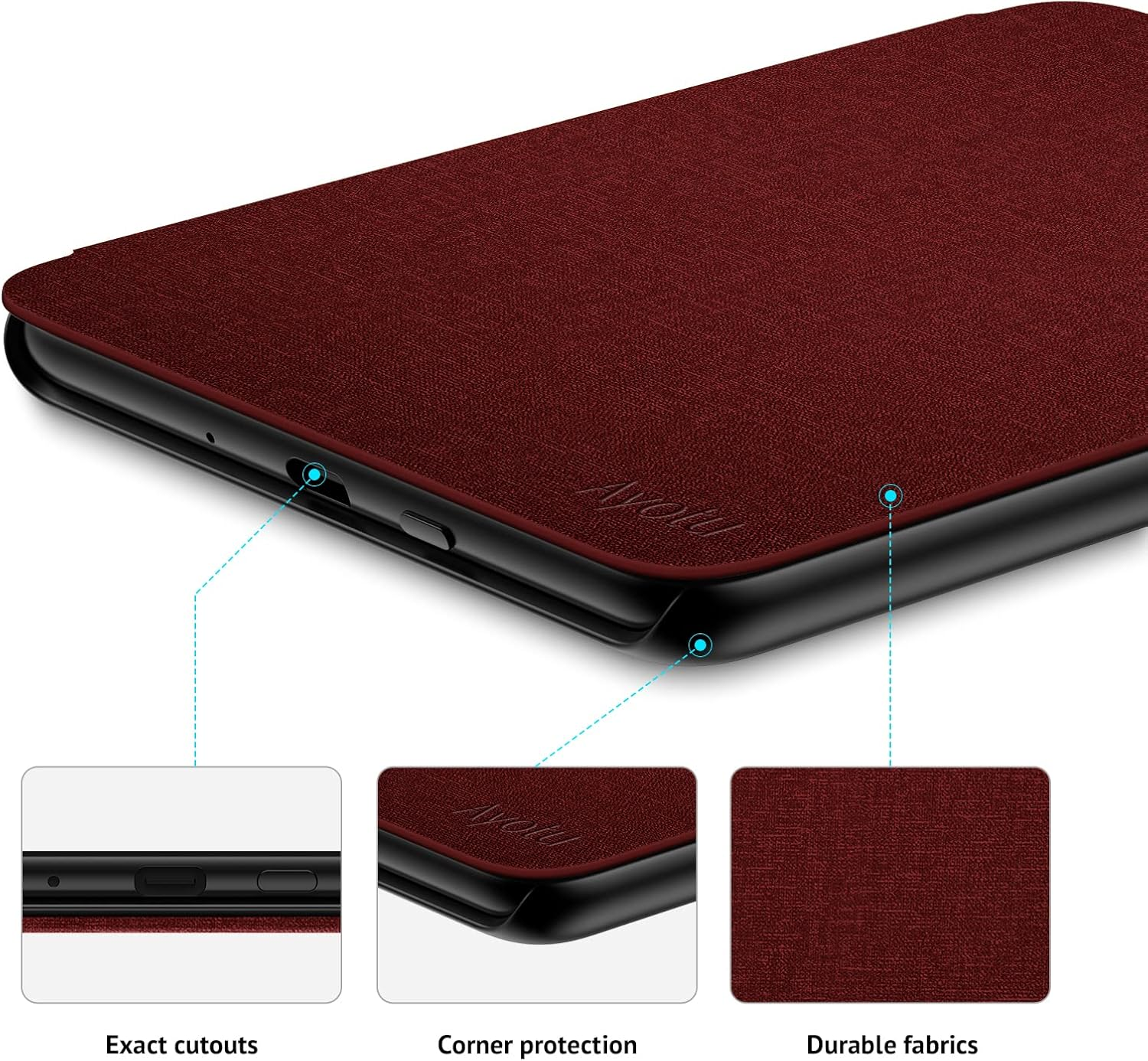 Ayotu Case for 6" All-New Kindle (2024/2022 Release), Slim Lightweight Durable Cover with Auto Sleep/Wake, ONLY Fit 6 Inch Basic Kindle 11Th Gen 2024/2022 Release, Red image number 6