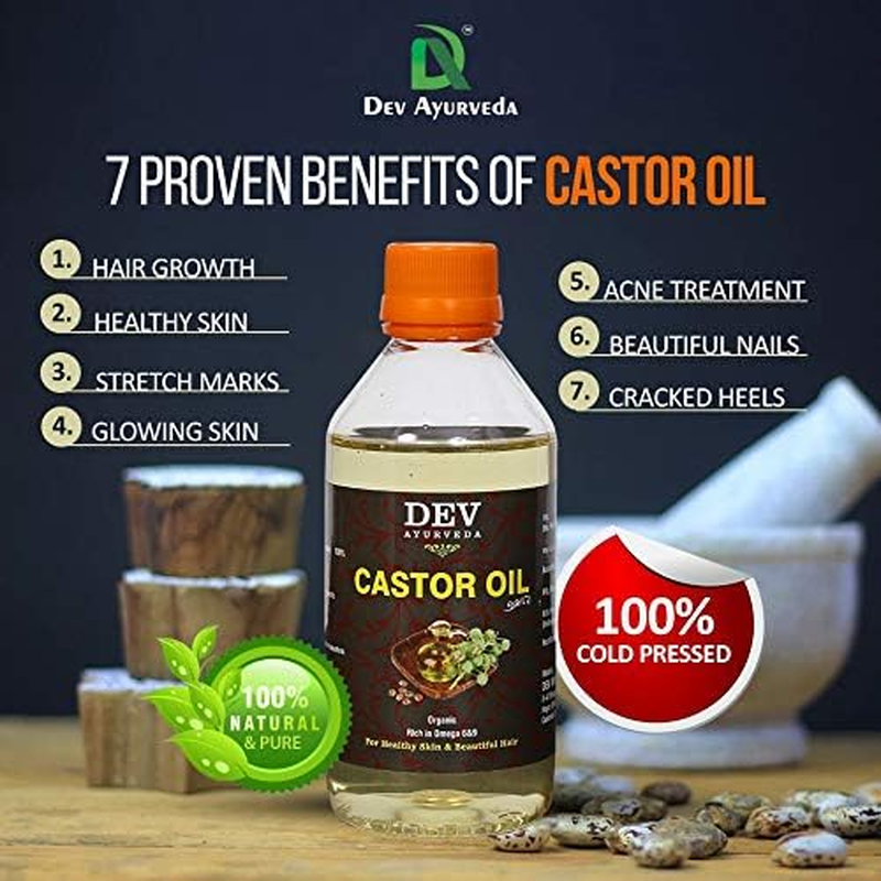 Pure Castor Oil Therapeutic Grade 200ML. (100% Cold Pressed) image number 1