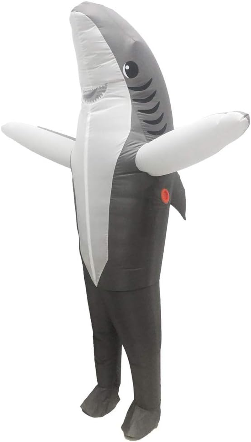 Inflatable Shark Costume Blow up Fancy Dress Cosplay Party Adults image number 1