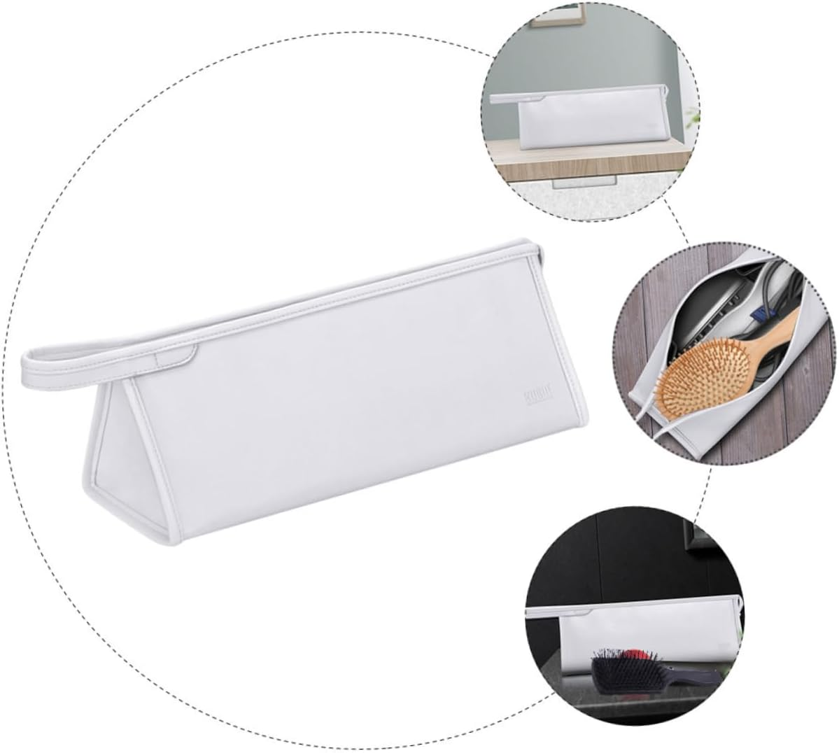 Vaguelly Hair Dryer Case Splash Hair Curler Organizer Bag Toiletry Bag for Travel Accessories Compartment image number 5