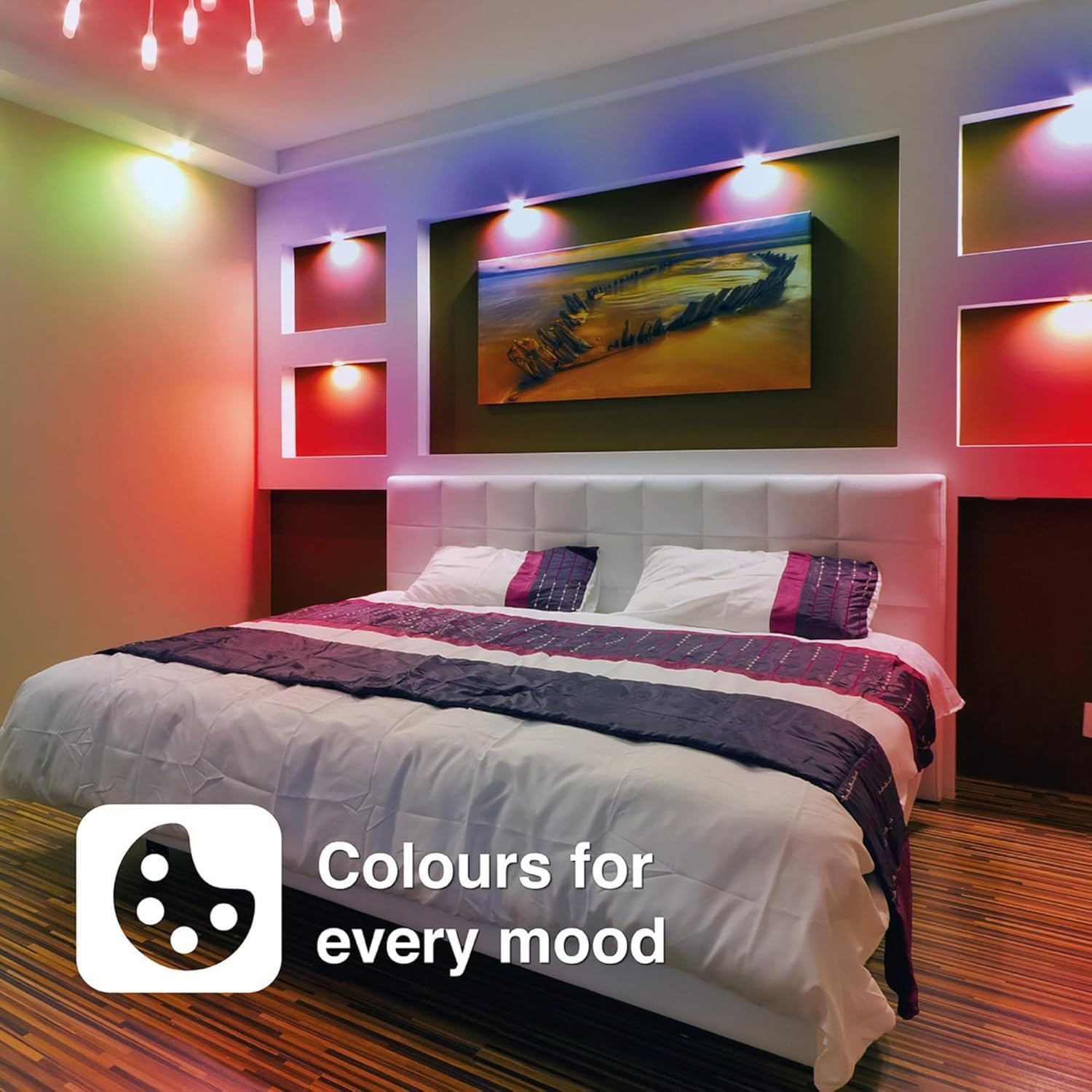 Laser Wifi Smart RGBW Dimmable LED Bulb E27 Google Home Alexa Compatible image number 3