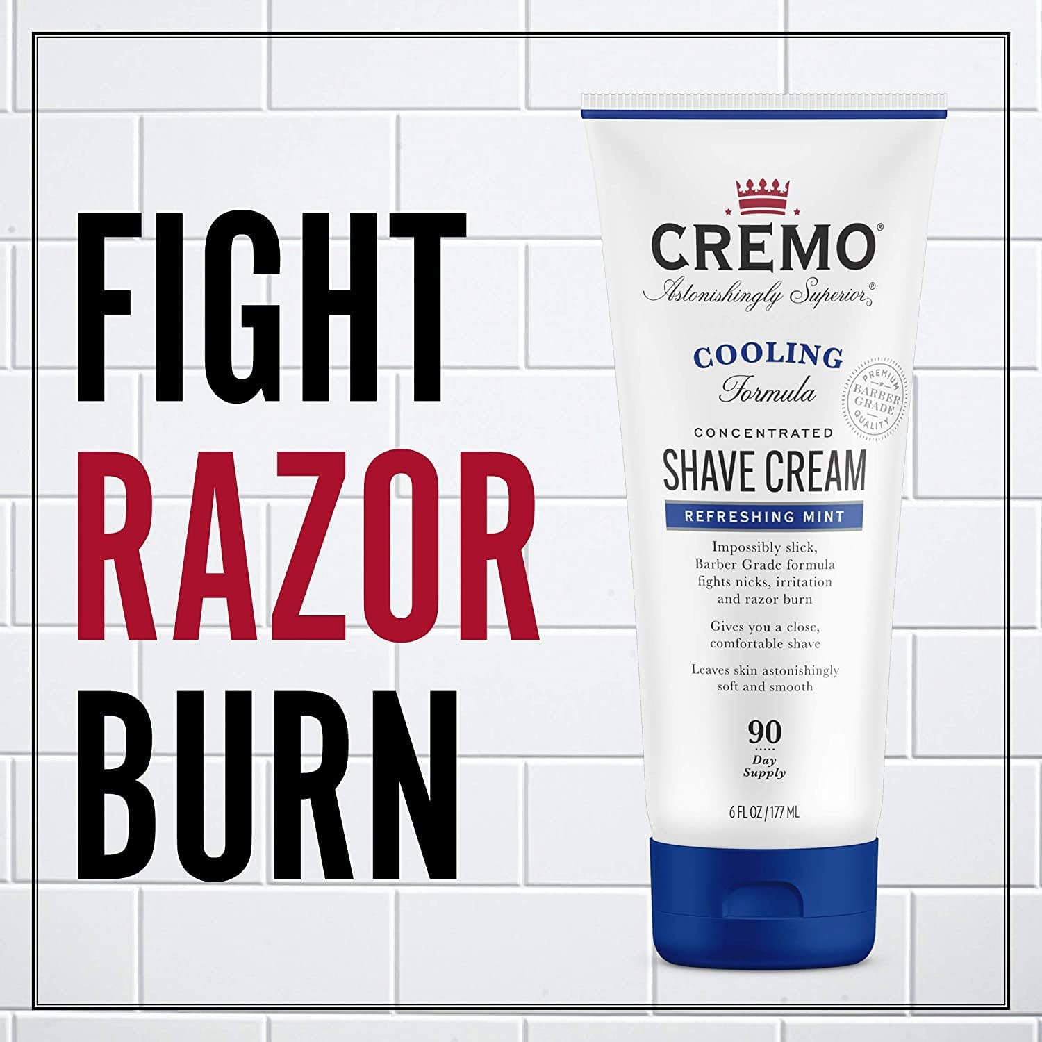 Cremo - Cooling Concentrated Shave Cream for Men | Fights Razor Burns | Refreshing Mint | 177Ml image number 4